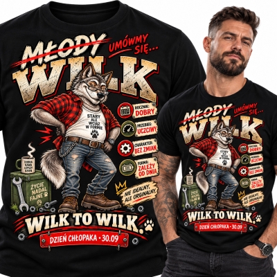 KOSZULKA DZIEŃ CHŁOPAKA WILK